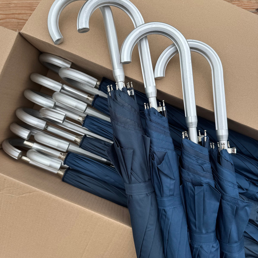 Ex Hire Package // Set of 22 Navy Blue Umbrellas #4710