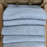 Ex Hire Set of 10 Grey Fleece Wraps (Half Blanket Size) #1008