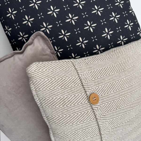 Ex Hire Set of 6 Cushions // Grey and Black Mix #1010