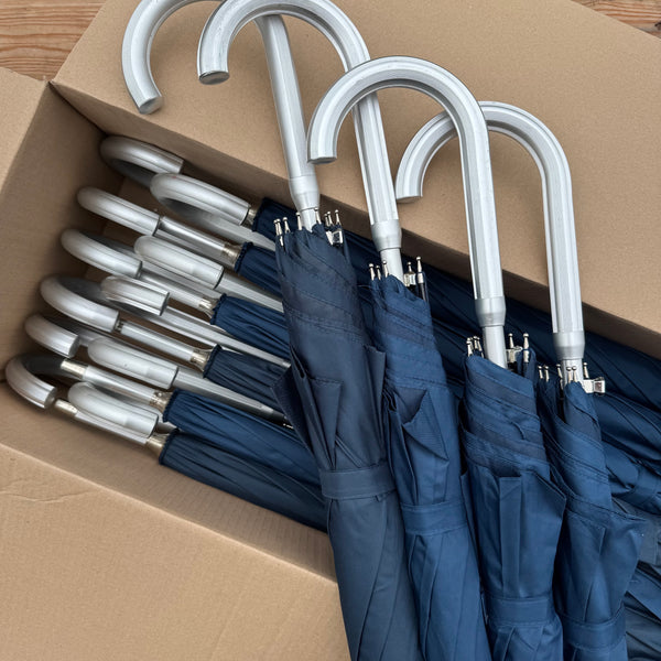 Ex Hire Package // Set of 22 Navy Blue Umbrellas #4710