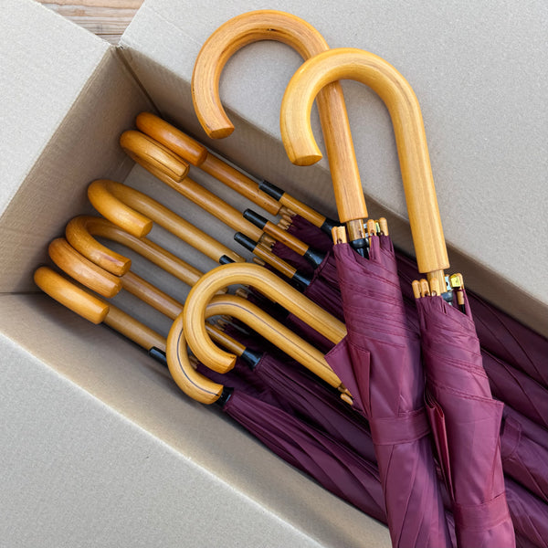 Ex Hire Package // Set of 16 Burgundy Berry Umbrellas #0809