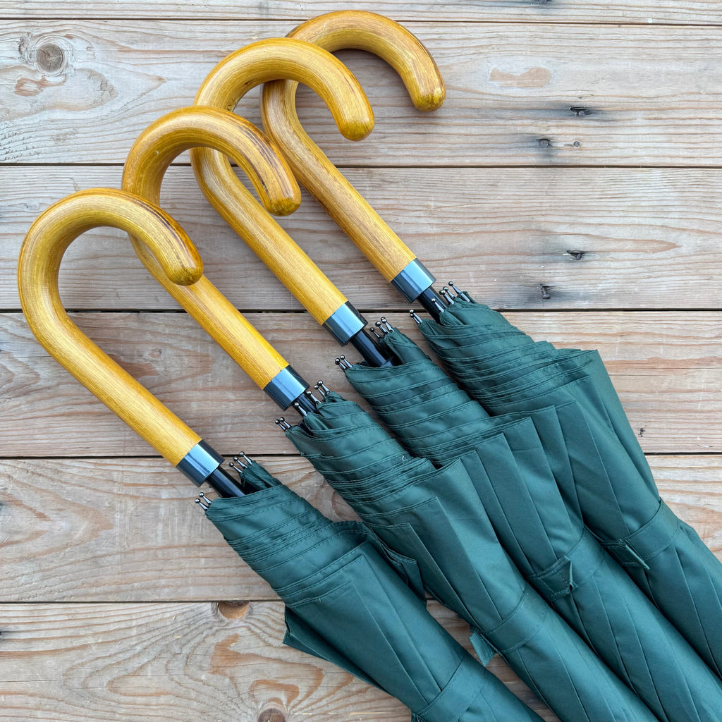 Ex Hire Package // Set of 4 Green Golf Size Umbrellas #7365