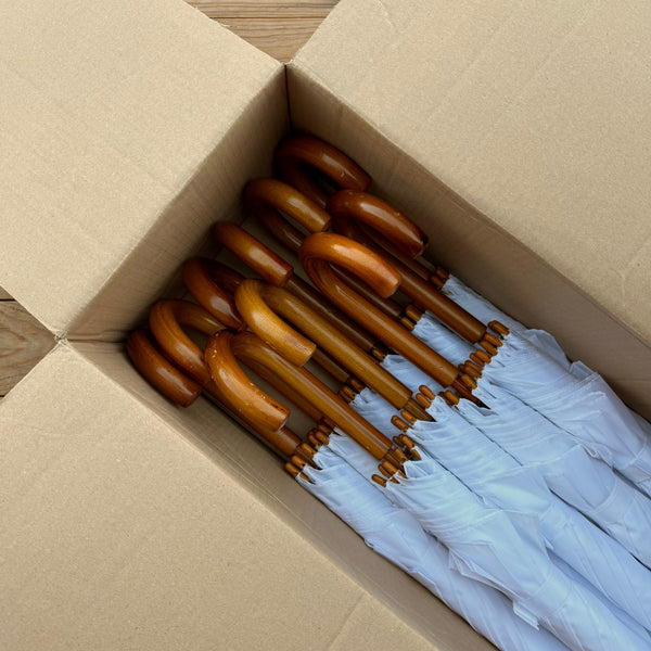 Ex Hire Package // Set of 10 White Umbrellas #2114