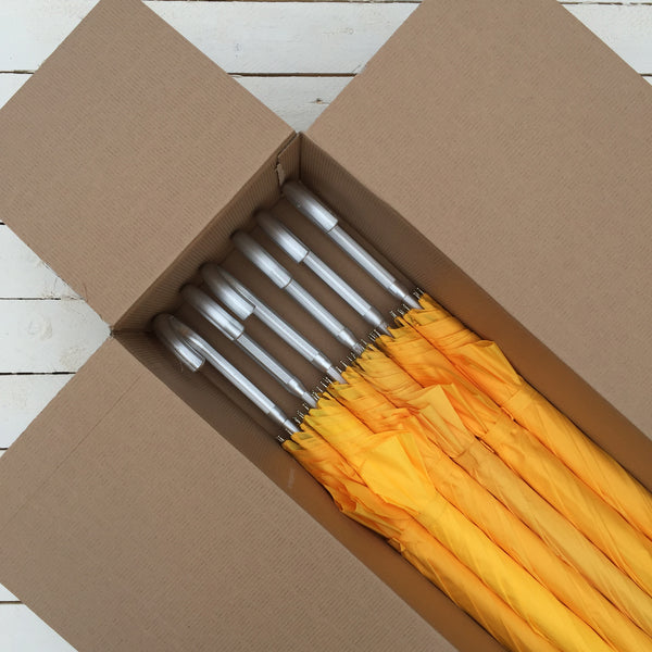 Set of 6 Ex Hire Yellow Umbrellas
