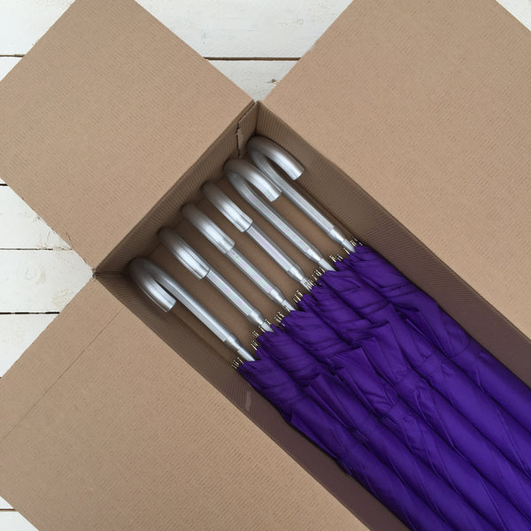 Set of 6 Ex Hire Purple Umbrellas
