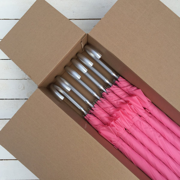 Set of 6 Ex Hire Candy Pink Umbrellas